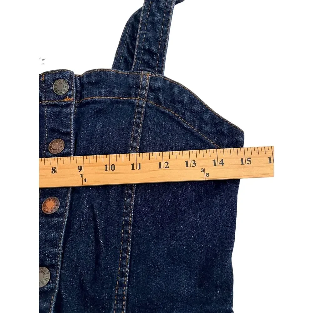 NWT Oat New York Women's Denim Button up Dress Size 0 Blue With Pockets